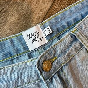 Princess Polly XX Wide Leg High Rise Mom Light Wash Jeans Women's Size 10